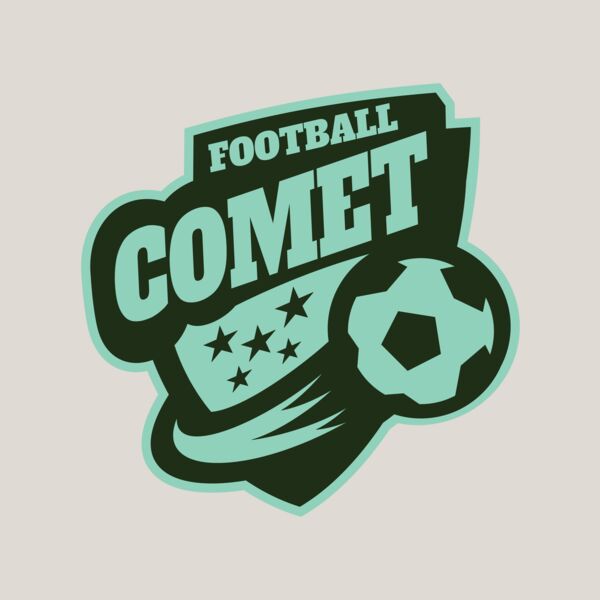 Comet Football logo template Thumbnail