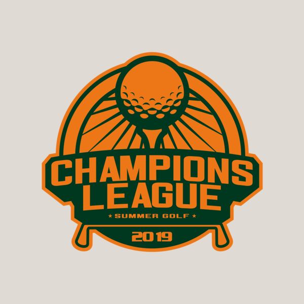Champions League Summer Golf logo template Thumbnail