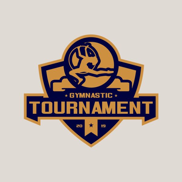Gymnastic Tournament logo template 02 Thumbnail
