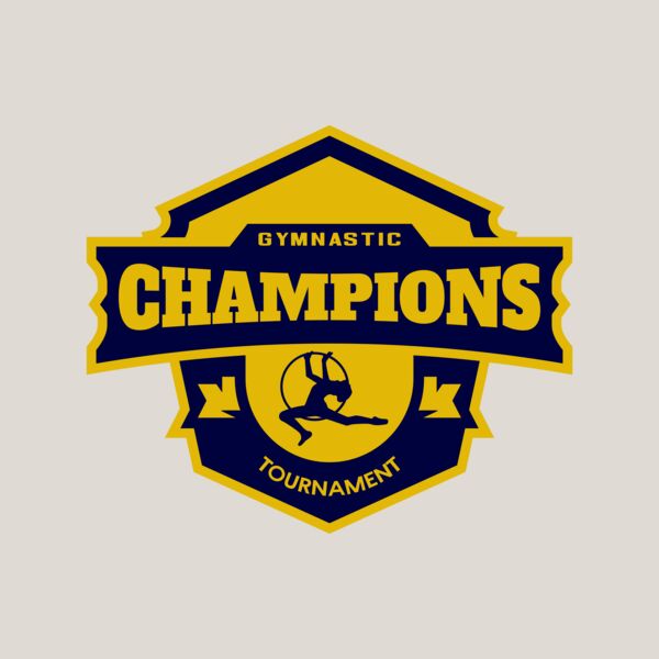 Champions Gymnastic Tournament logo template Thumbnail