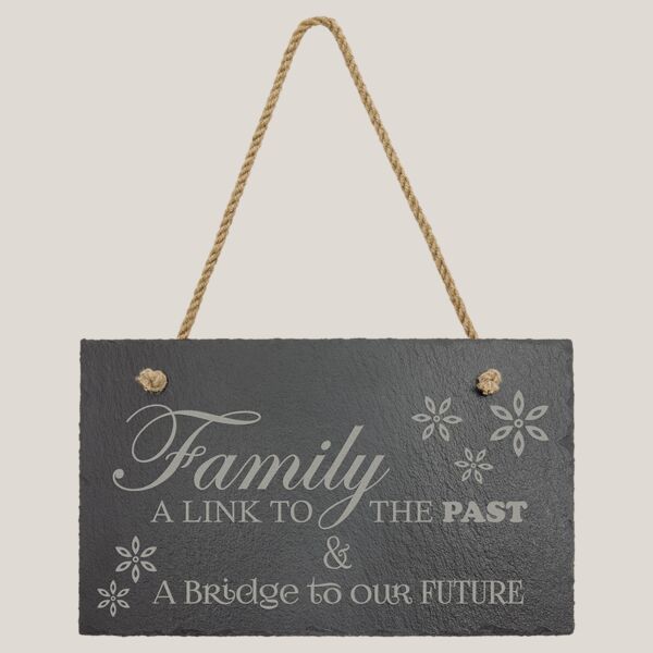 Rectangle Slate Decor with Hanger String (11 3/4" x 7" ) Thumbnail