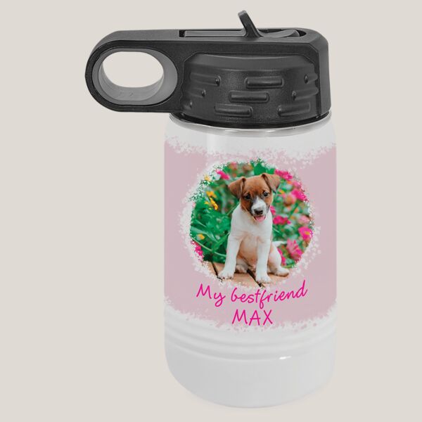 Printed Polar Camel 12oz Water Bottle - Sublimation Thumbnail
