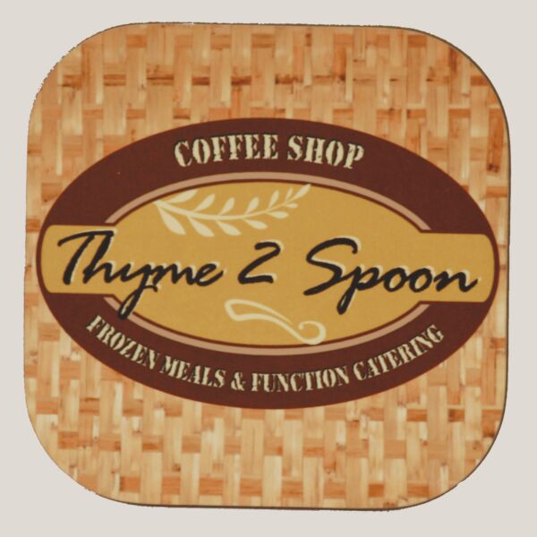 4" Square Hardboard Coaster 6 Piece Set Thumbnail