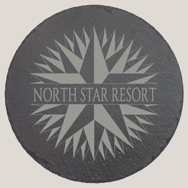 9 3/4" Round Slate Decor with Foam Pads Thumbnail