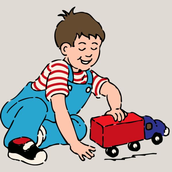 Boy Playing with Truck Thumbnail
