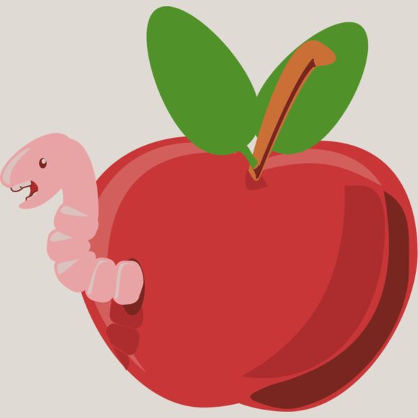 Apple with Worm Thumbnail