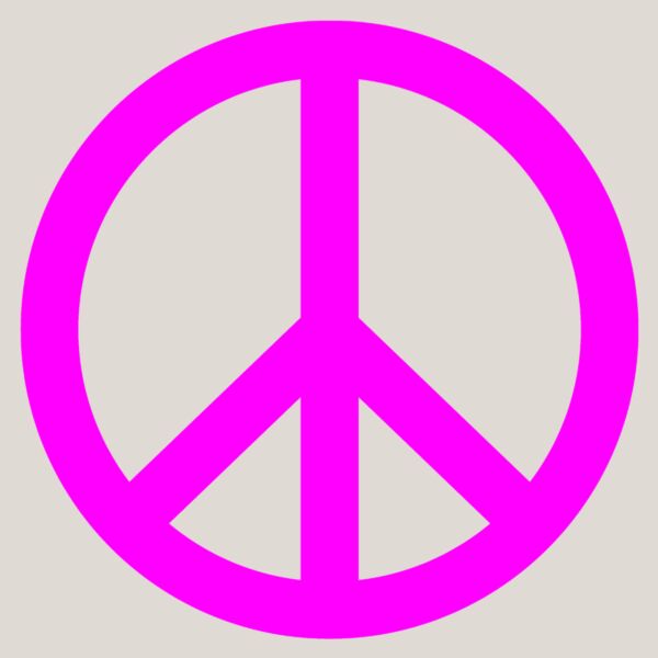 Peace Sign  Hot Pink  Thumbnail