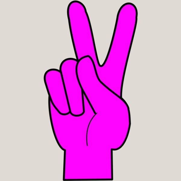Peace  Hot Pink   Black  Thumbnail