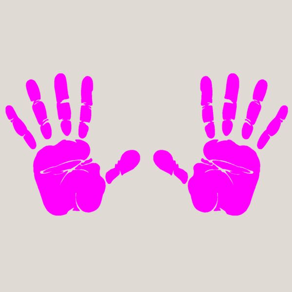 Hand Prints  Hot Pink  Thumbnail