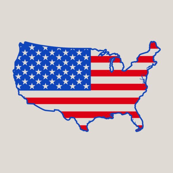 USA Map  Red   Royal  Thumbnail
