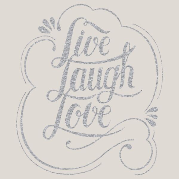 Live Love Laugh  Metallic Silver  Thumbnail