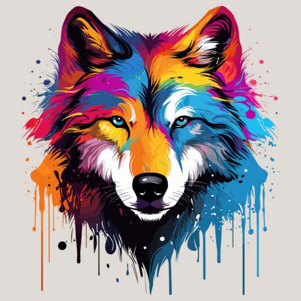 Colorful Wolf Thumbnail