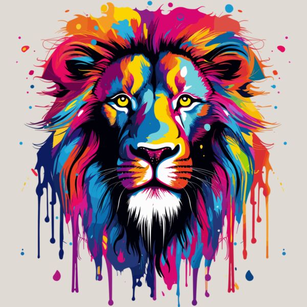 Colorful Lion Face Thumbnail