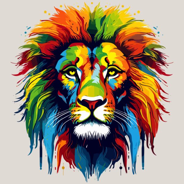 Colorful Lion Head Thumbnail