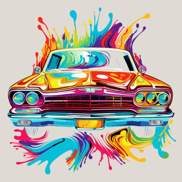 Colorful Muscle Car Thumbnail