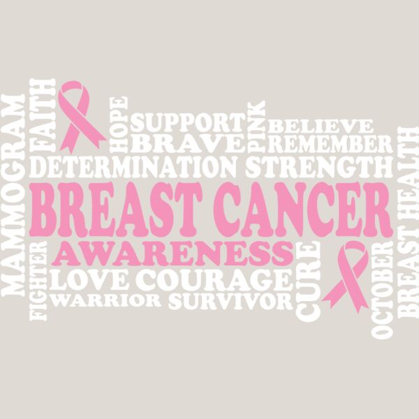 Breast Cancer Awareness Word Art Thumbnail