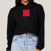 Women's Sponge Fleece Cropped Fleece Hoodie Thumbnail