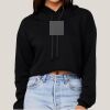 Women's Sponge Fleece Cropped Fleece Hoodie Thumbnail