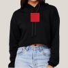 Women's Sponge Fleece Cropped Fleece Hoodie Thumbnail